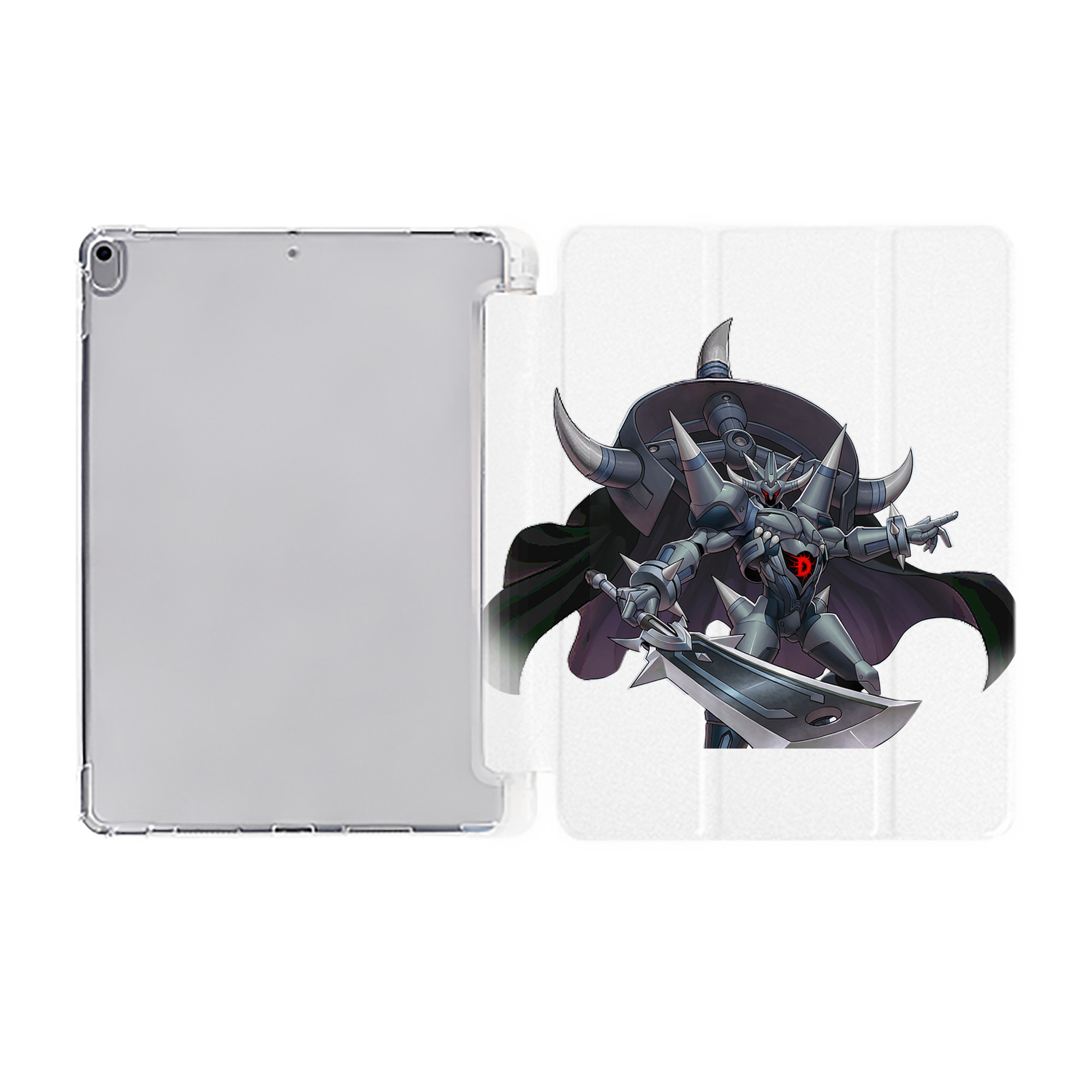（画像用） 遊☆戯☆王 Yu-Gi-Oh! IPad ケース ペン収納付き 三つ折りスタンド PUレザー×シリコン 対応機種9.5/10.5/10.9インチ